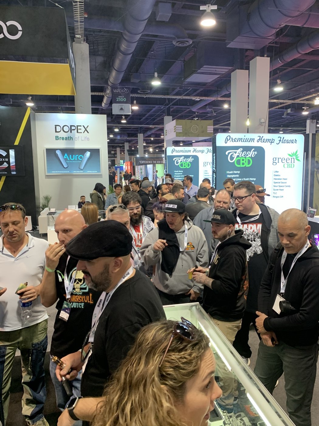 A crowd lined up at the booth to qualify for a chance to buy during the Posh Distro years.